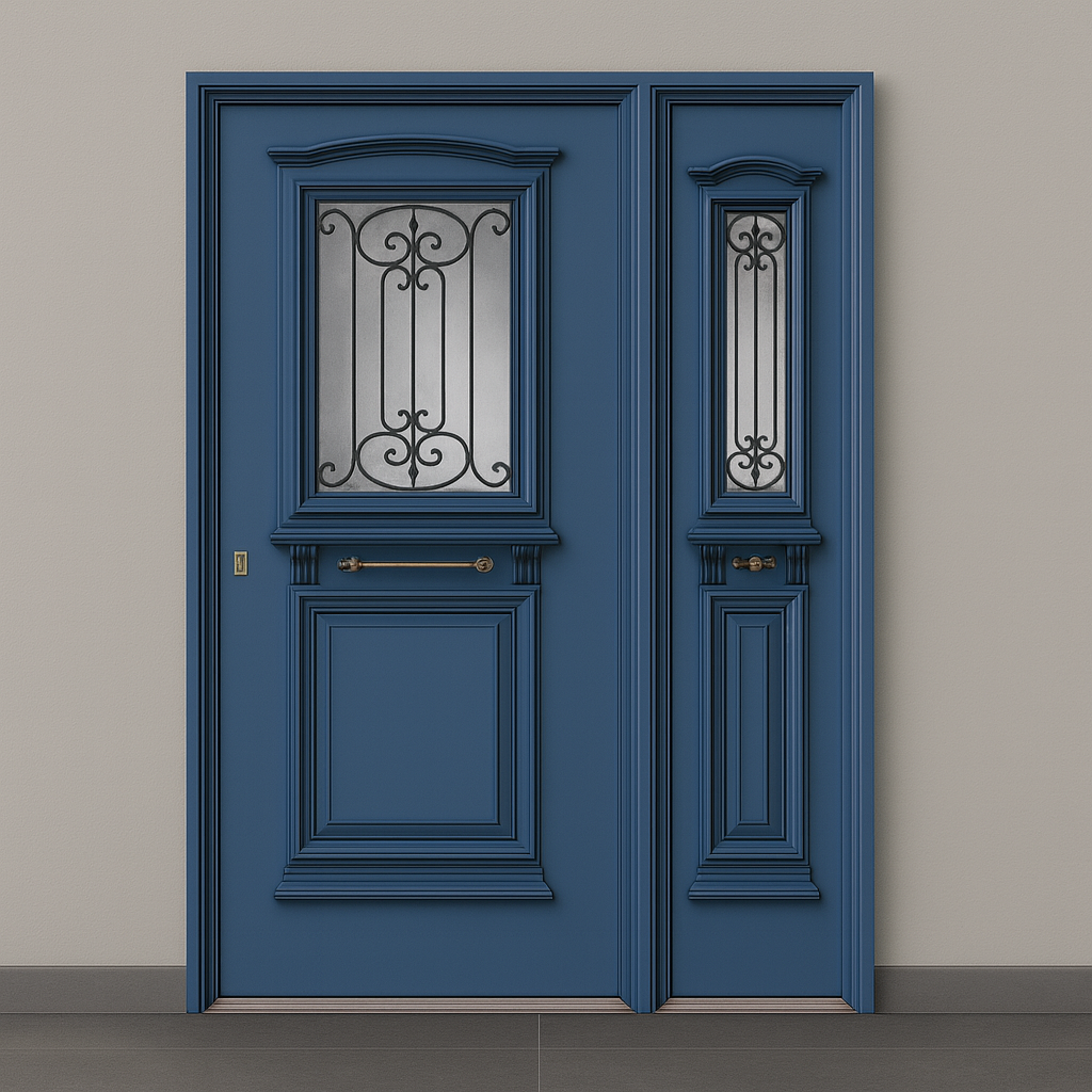 Πόρτες Αλουμινίου με Παραδοσιακό Panel