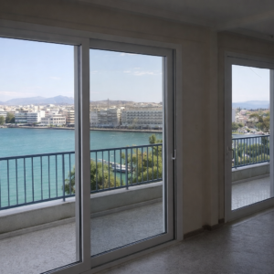 Αντικατάσταση κουφωμάτων αλουμινίου σε διαμέρισμα Καράμπαμπα με θέα Παραλία Χαλκίδας