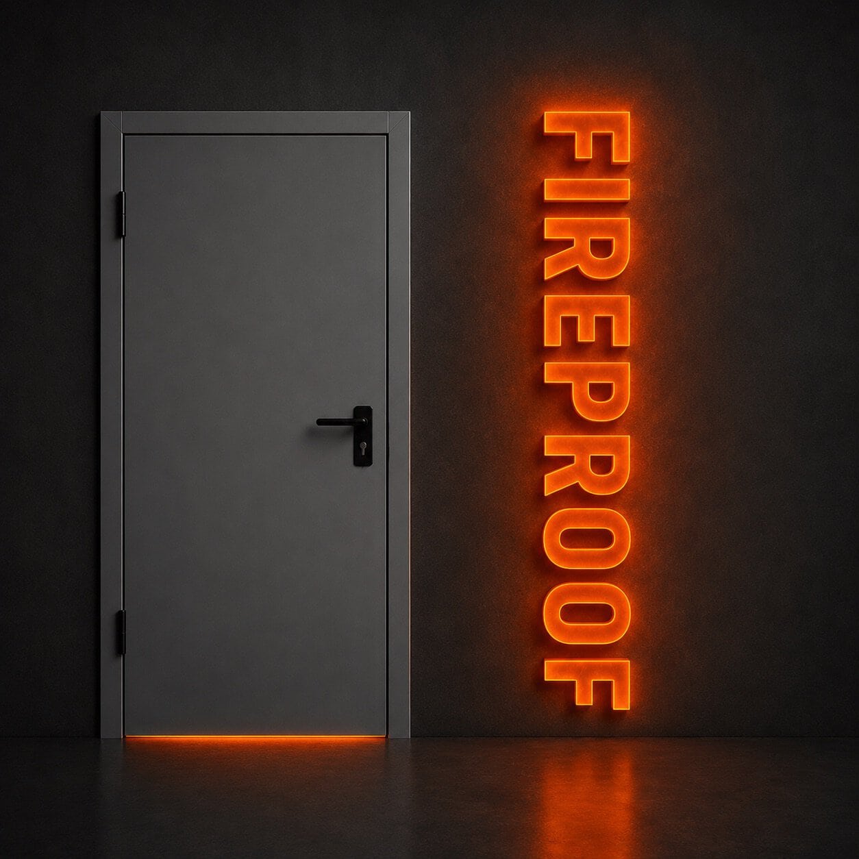 Μεταλλική Πυράντοχη πόρτα ασφαλείας Fireproof από τη Mparolas Aluminium