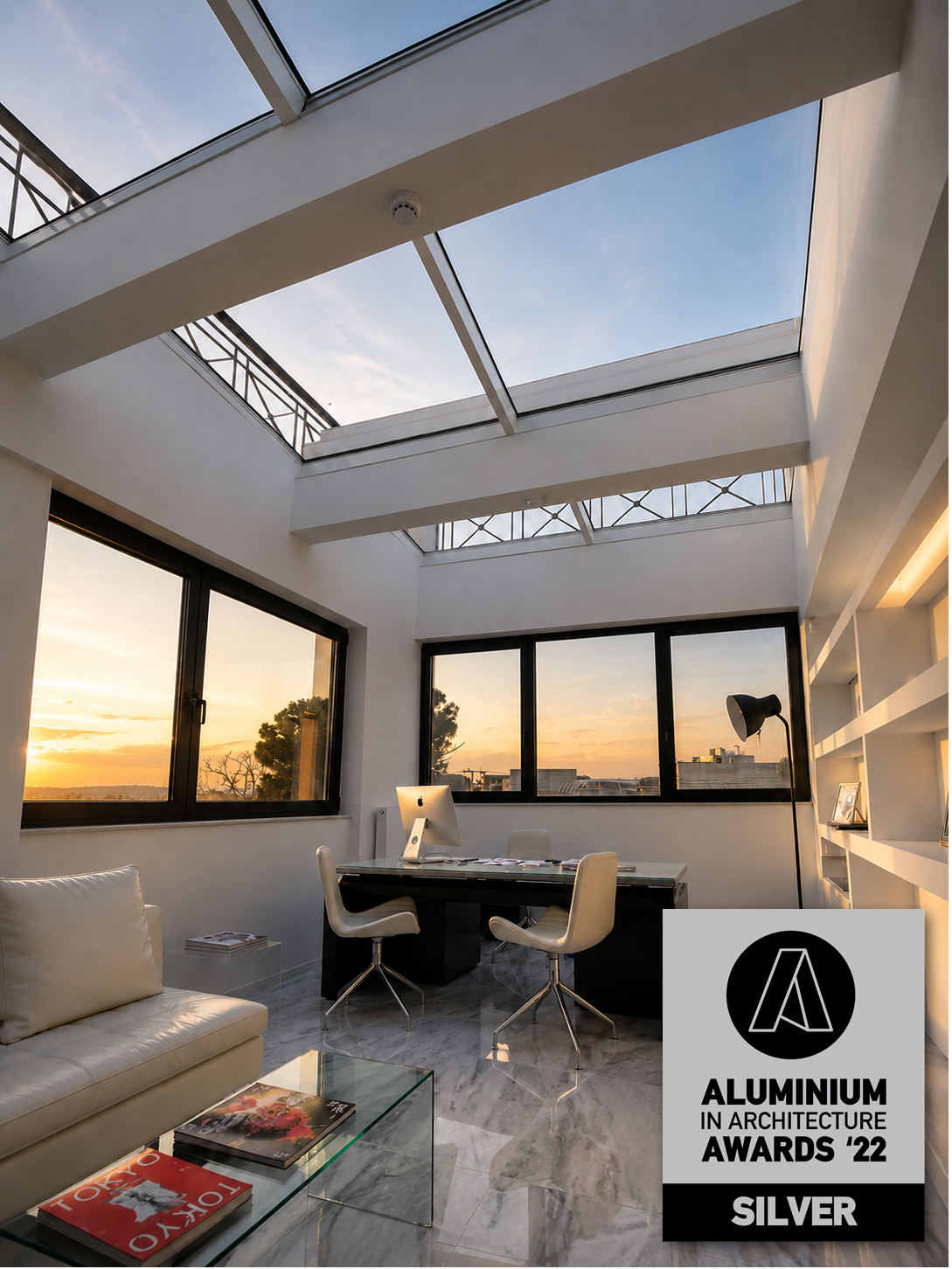 Silver Award office atrium project by Mparolas Aluminium Systems