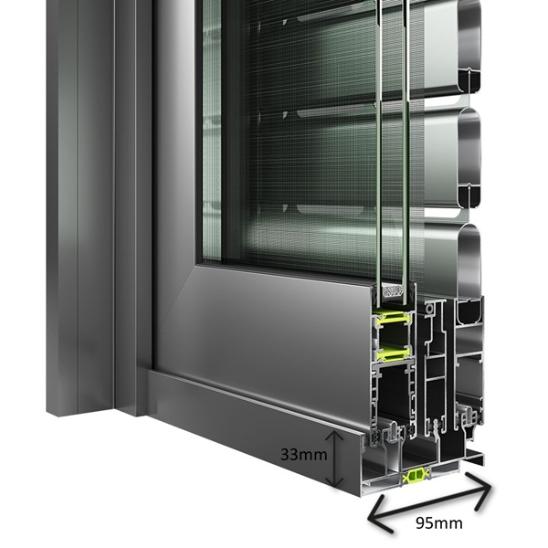 ESS34 Hybrid αποτελεί ιδανική λύση για αντικατάσταση παλαιών συρόμενων χωνευτών κουφωμάτων