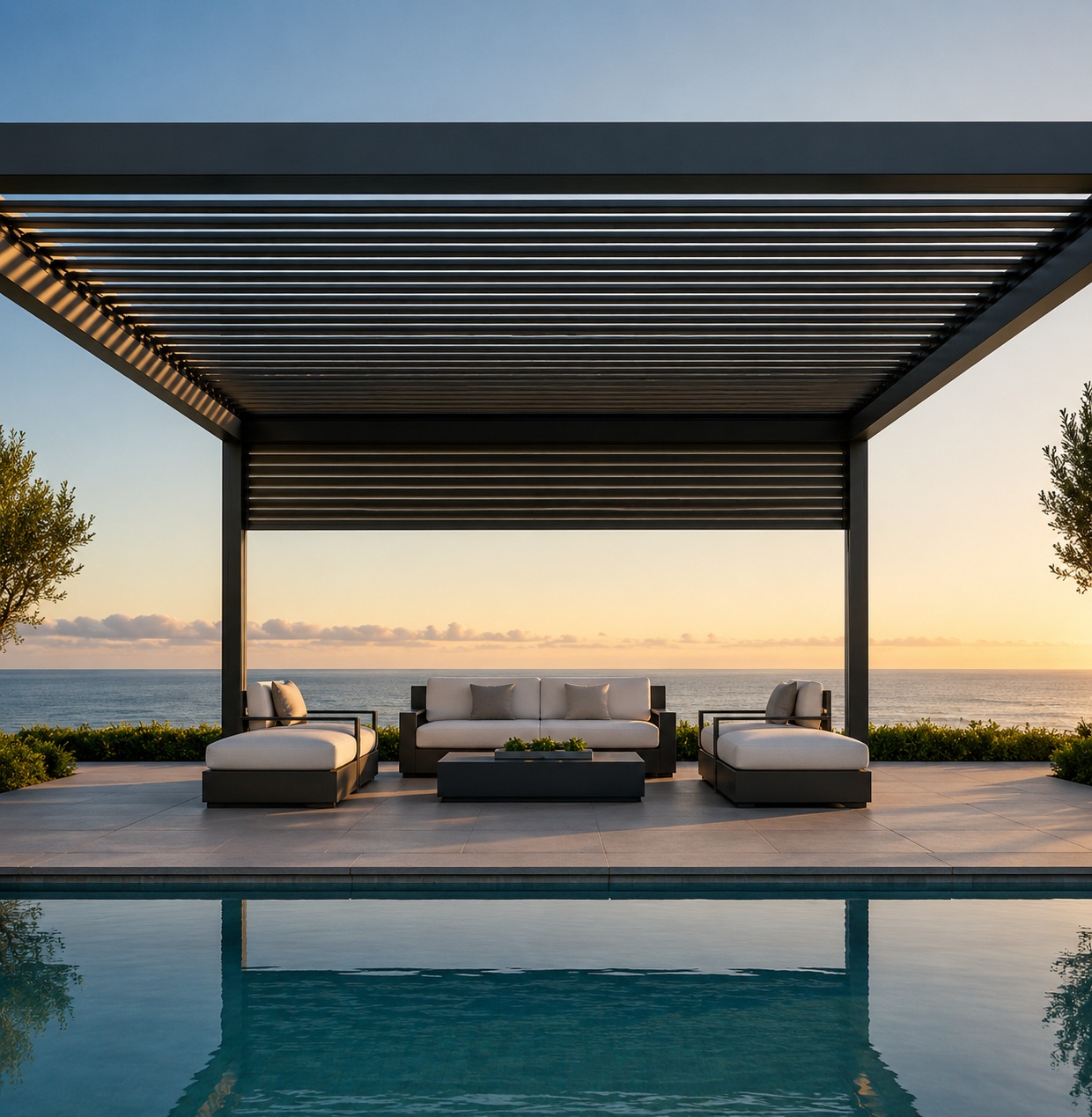 Europa EPS 80 Bioclimatic Aluminium Pergola outside decor systems