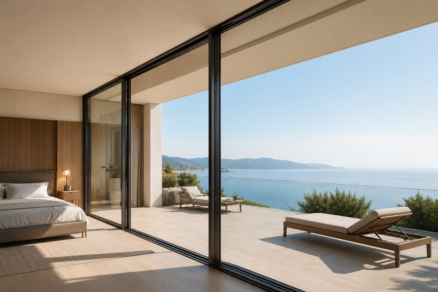 Minimal Κουφώματα Αλουμινίου & Μεγάλα Ανοίγματα για Ξενοδοχεία