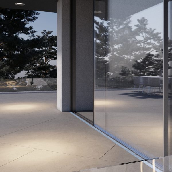 Πλήρης εντοιχισμός του περιμετρικού πλαισίου ή μερικώς εμφανές πλαίσιο 25mm.