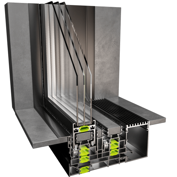 Από τις υψηλότερες επιδόσεις ηχομείωσης και θερμομόνωσης στην κατηγορία του, με χρήση πολυαμιδίων 28mm.