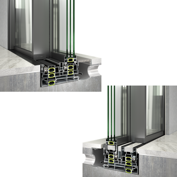 Δυνατότητα επιλογής νεροχύτη με χρήση σχάρας ή διάκενου 15mm.