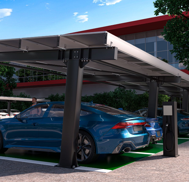 Europa Carport είναι ένα σύστημα βάσης στήριξης Φωτοβολταϊκών πλαισίων