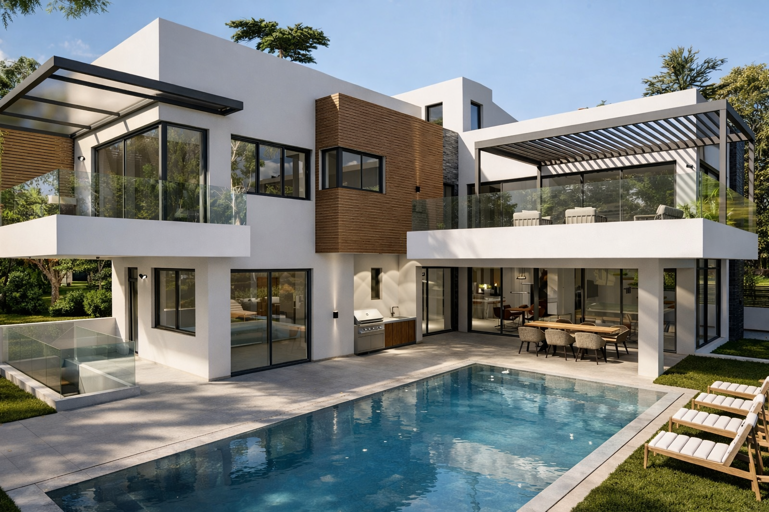 Minimal κουφώματα αλουμινίου σε παραθαλάσσια κατοικία στο Λαγονήσι