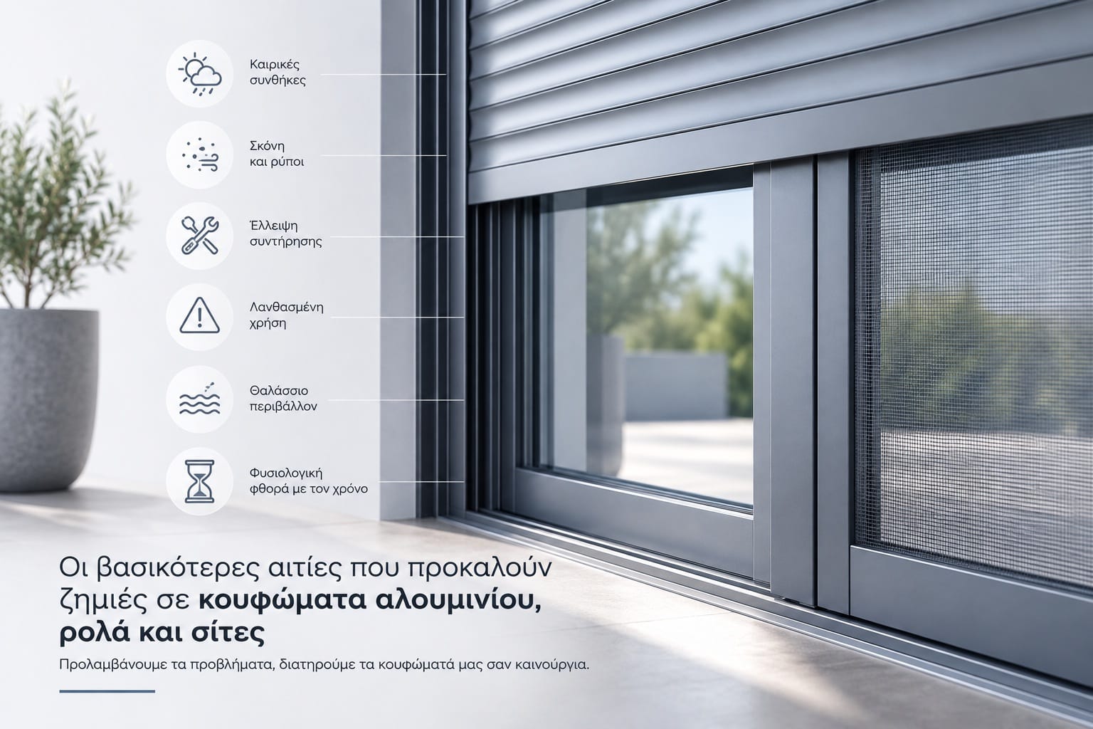 Ο Απόλυτος Οδηγός Συντήρησης Κουφωμάτων Αλουμινίου | Συχνές Βλάβες, Καθαρισμός & Χρήσιμες Συμβουλές